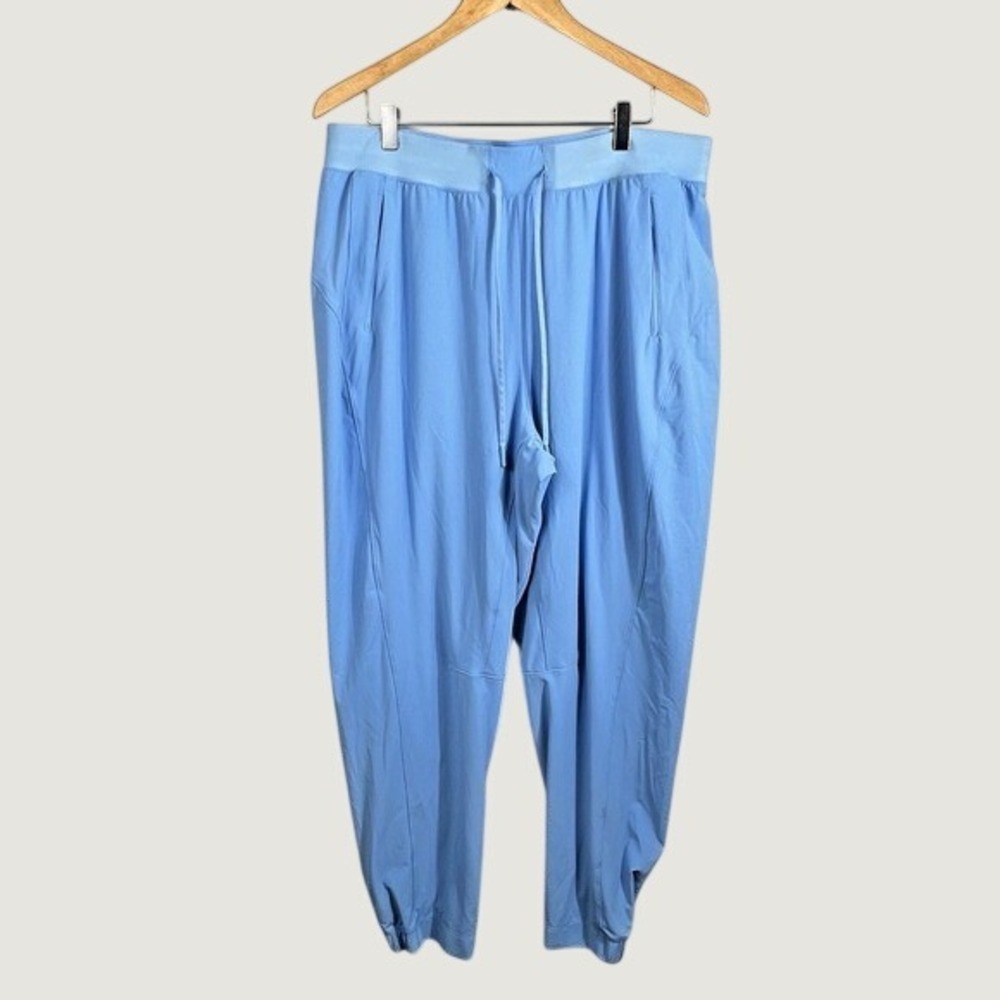 Lululemon Joggers Women 14 Blue Dance Studio Relaxed High Rise Recycled Nylon